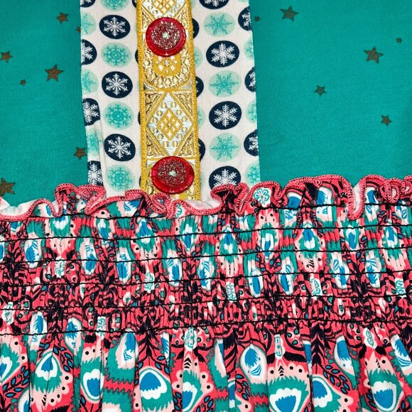 Matilda Jane Friends Forever Clover Dress Holiday Christmas snowflake NWT Size 8 - Picture 3 of 4